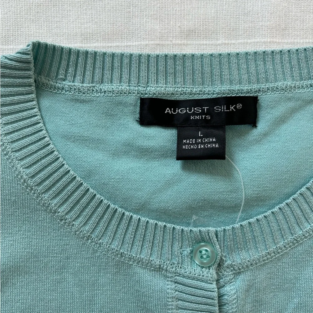 August Silk Light Blue Cardigan - Picture 2 of 5